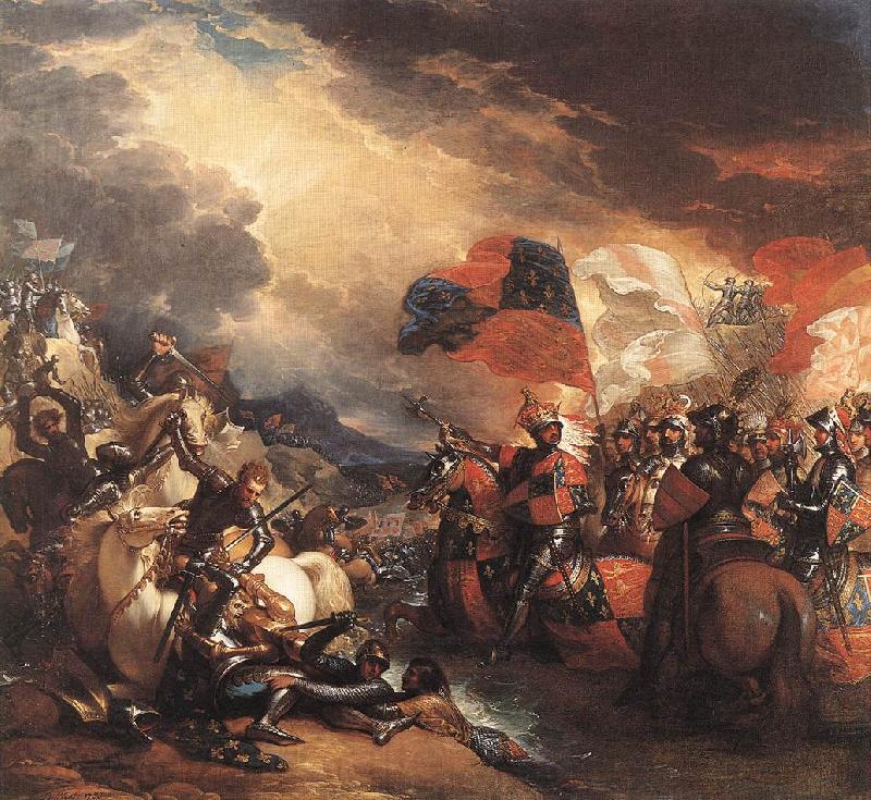 Benjamin West Edward III Crossing the Somme Norge oil painting art